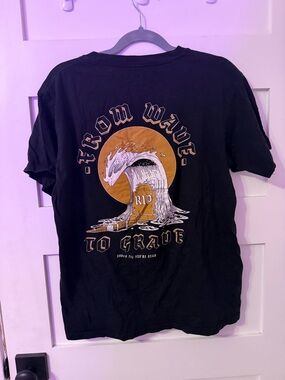 Black 'From Wave to Grave' Graphic Short-Sleeve Tee